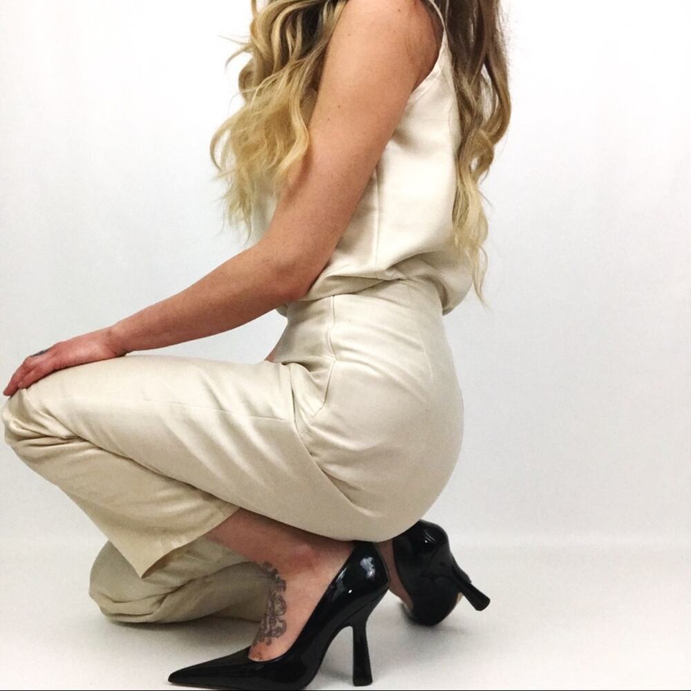 Vintage Pure Silk Pantsuit Coord Set - Picture 1 of 16